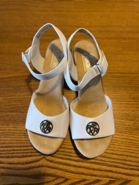 Rieker White Sandals Leather 40